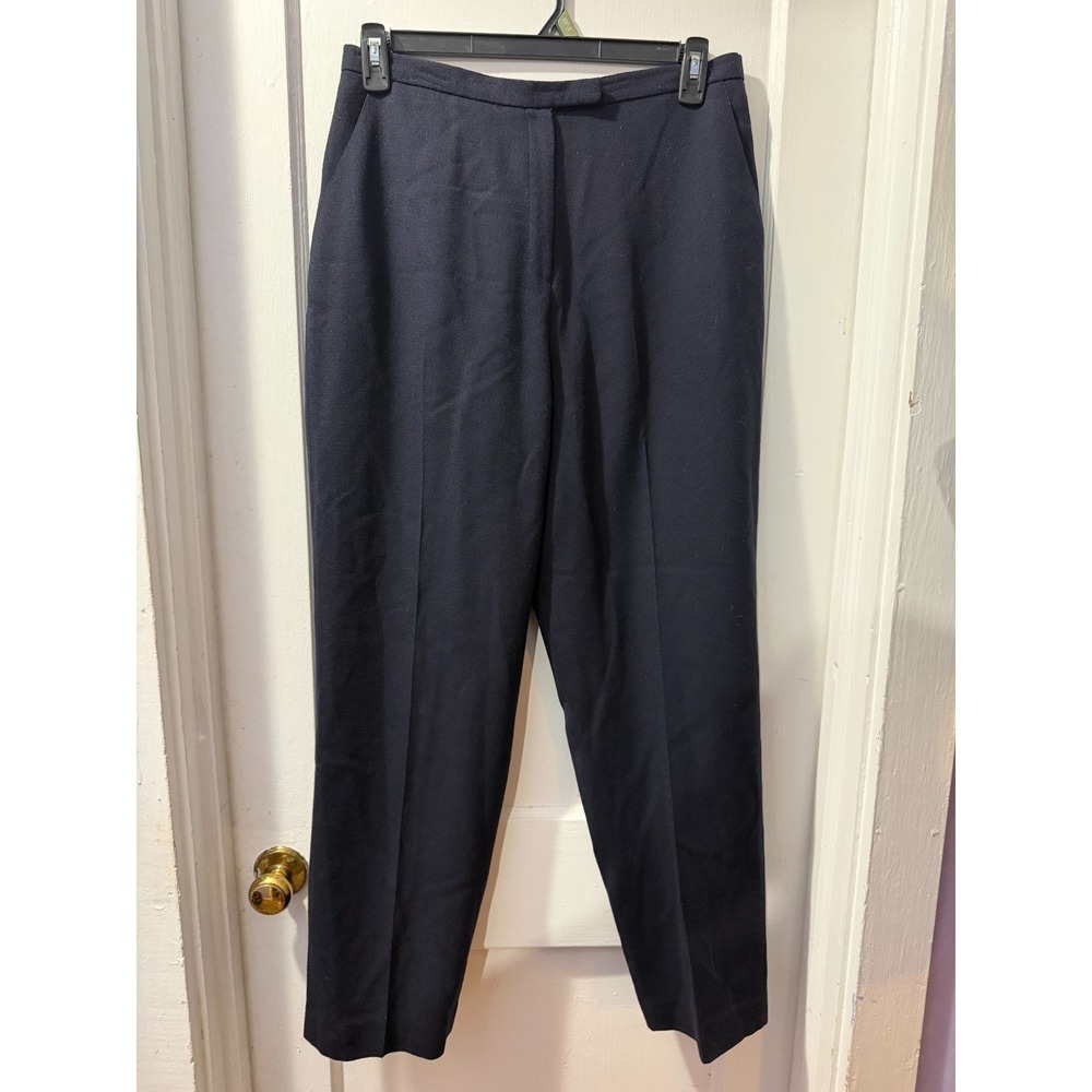 Jones New York Navy 100% Wool Dress Pants in 14